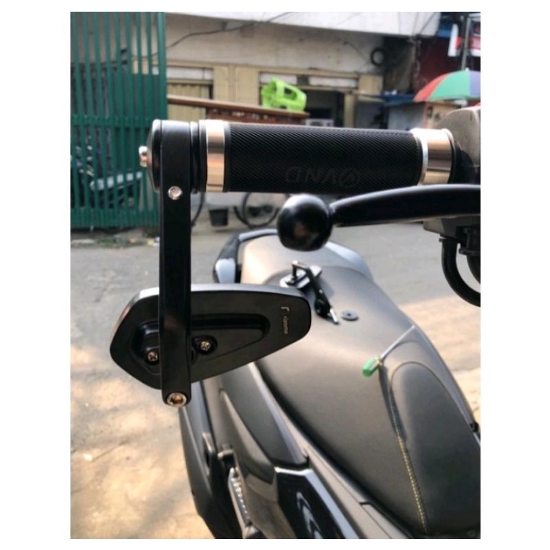 Spion Jalu Oval Protaper Original Model Rizoma Mirror Putih- Biru Kaca Spion Jalu VESPA AEROX NMAX