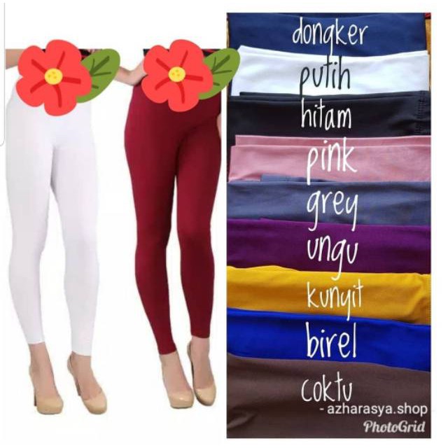 𝐊𝐈𝐑𝐀𝐍𝐈 Celana Legging Polos Dewasa Standar &amp; Jumbo Legging Panjang Spandex Premium