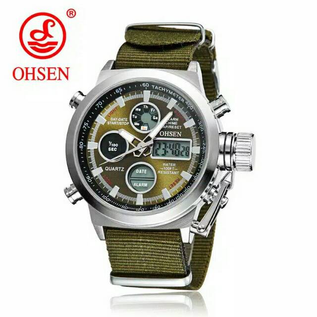 OHSEN Jam Tangan Sport Quartz Digital Luminous Anti Air untuk Pria
