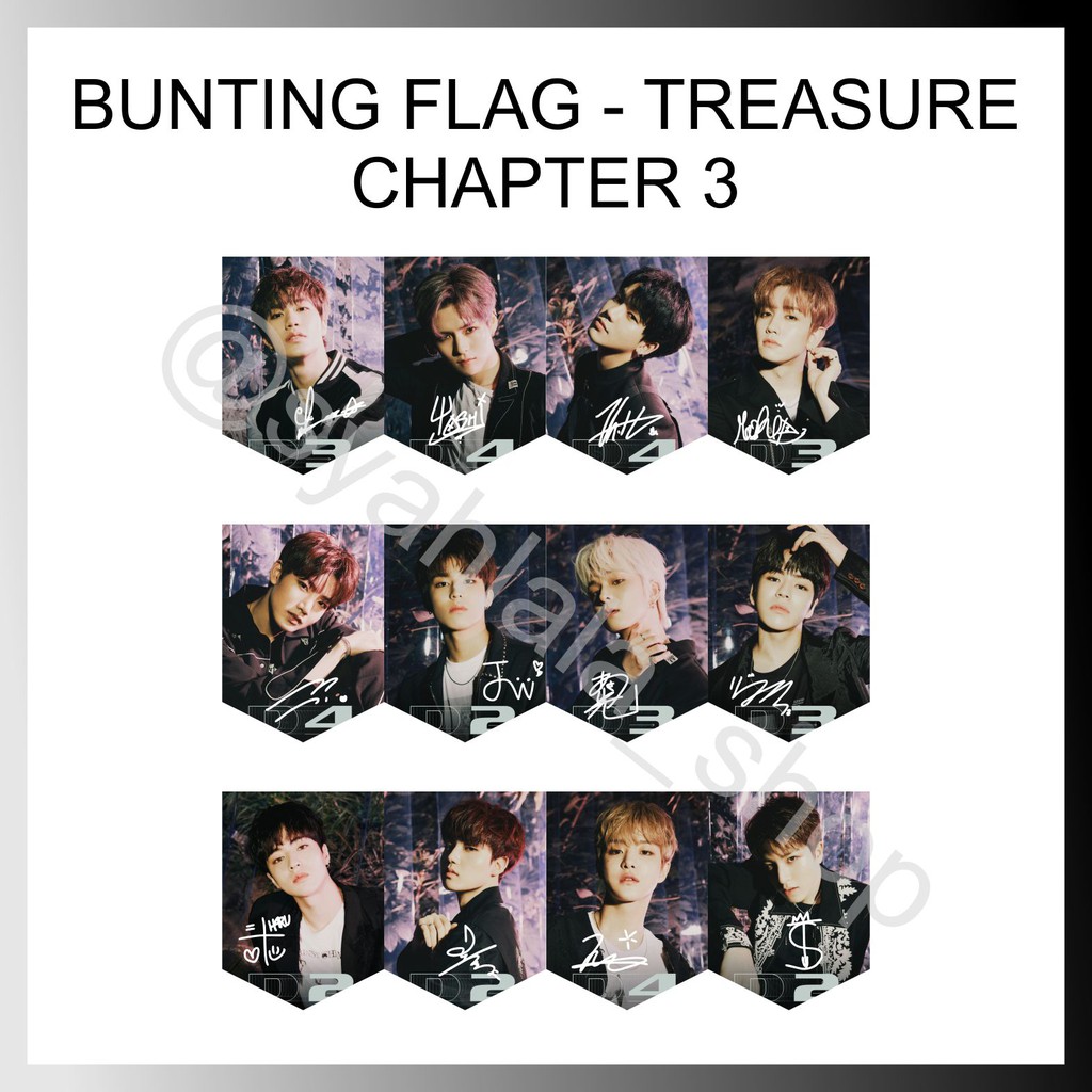 BUNTING FLAG TREASURE DENGAN TANDA TANGAN