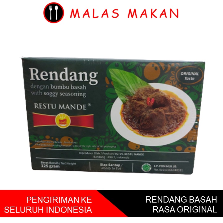 

Rendang Basah Rasa Original Restu Mande Rendang Padang 125gr