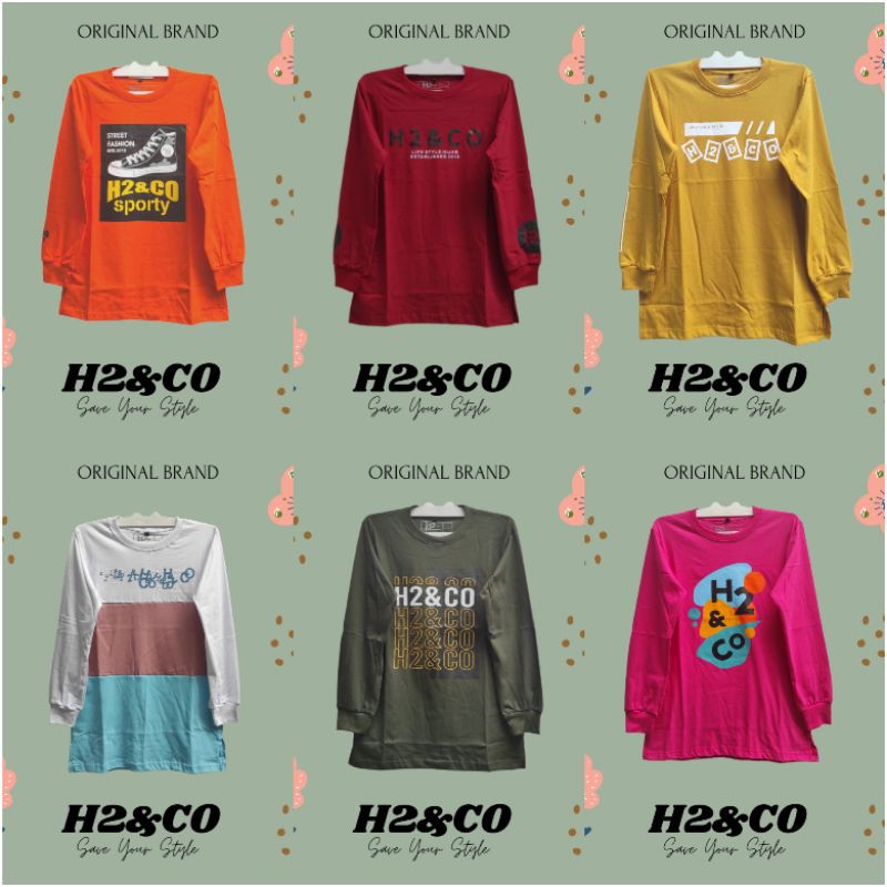 ( TERMURAH ) Kaos Tangan Panjang H2CO Original / Zolaqu Terbaru