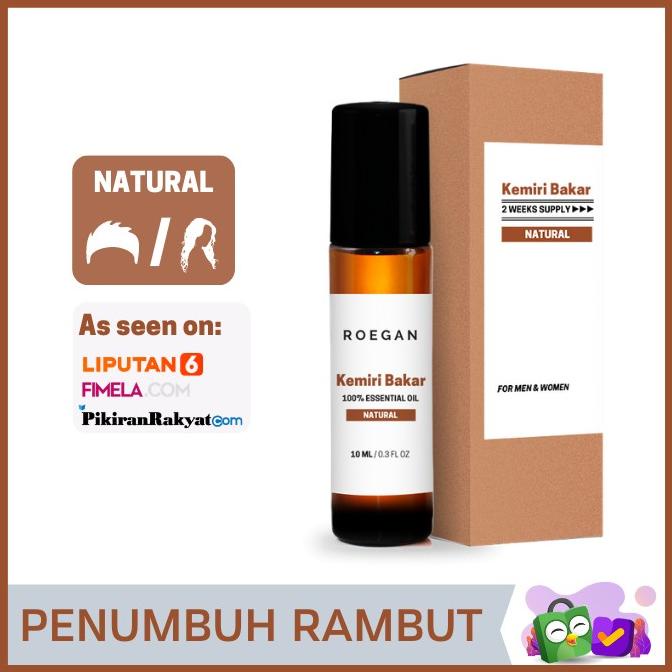ROEGAN Minyak Kemiri Bakar - Penumbuh Rambut Penghitam Uban Alami