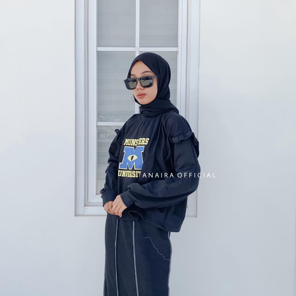 SWEATER WANIITA MONSTER UNIVERSITY ANAIRAOFFICIAL SWEATER OVERSIZE WANITA SWEATER CEWEK SWEATER OVERSIZE CEWEK CREWNECK CEWEK CREWNECK WANITA