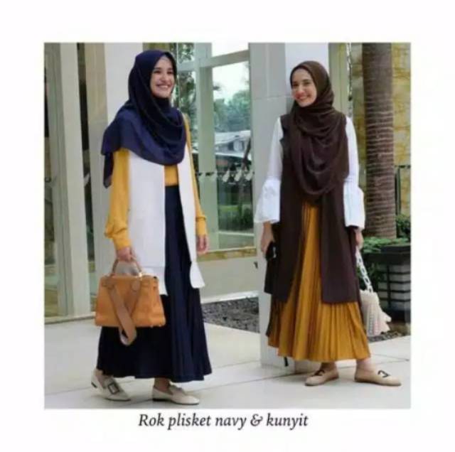 Rok Plisket Hyget super mayung polos + tali