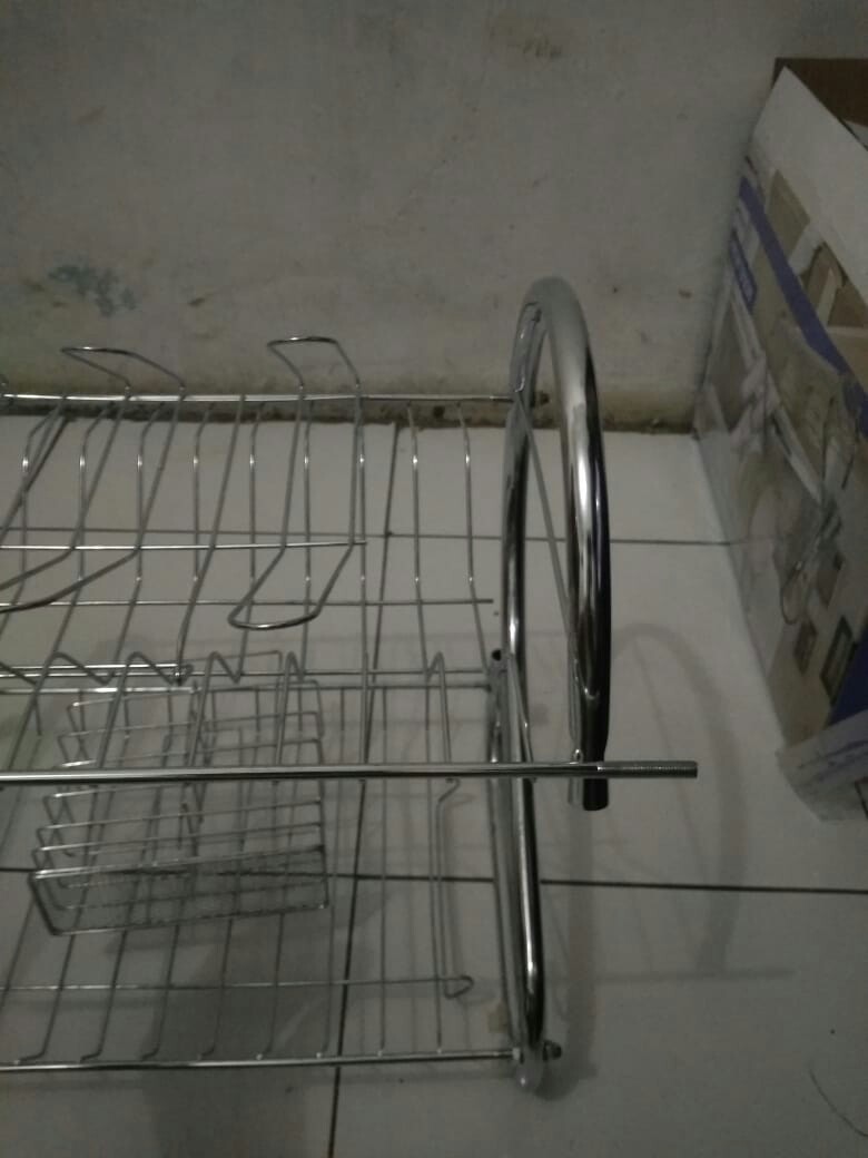 [ Cod ]  Rak Piring Stainless 2 Susun Murah - Rak Peralatan Dapur 2 Tingkat