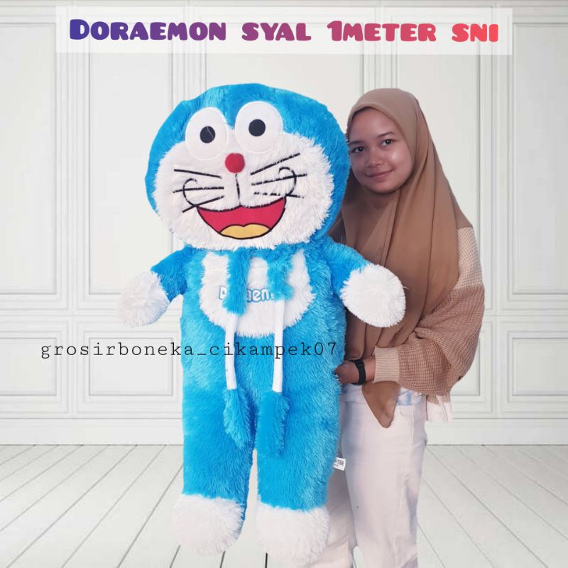 Boneka Doraemon Jumbo Topi Love Berdiri 1 meter