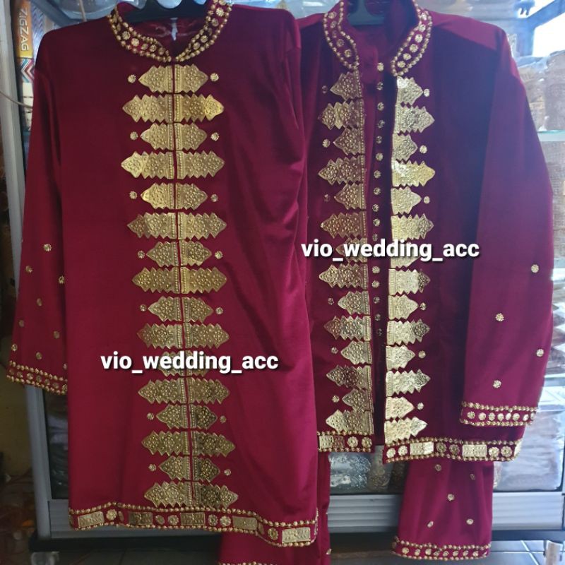 Baju pengantin palembang + kain +rumpak+beringin