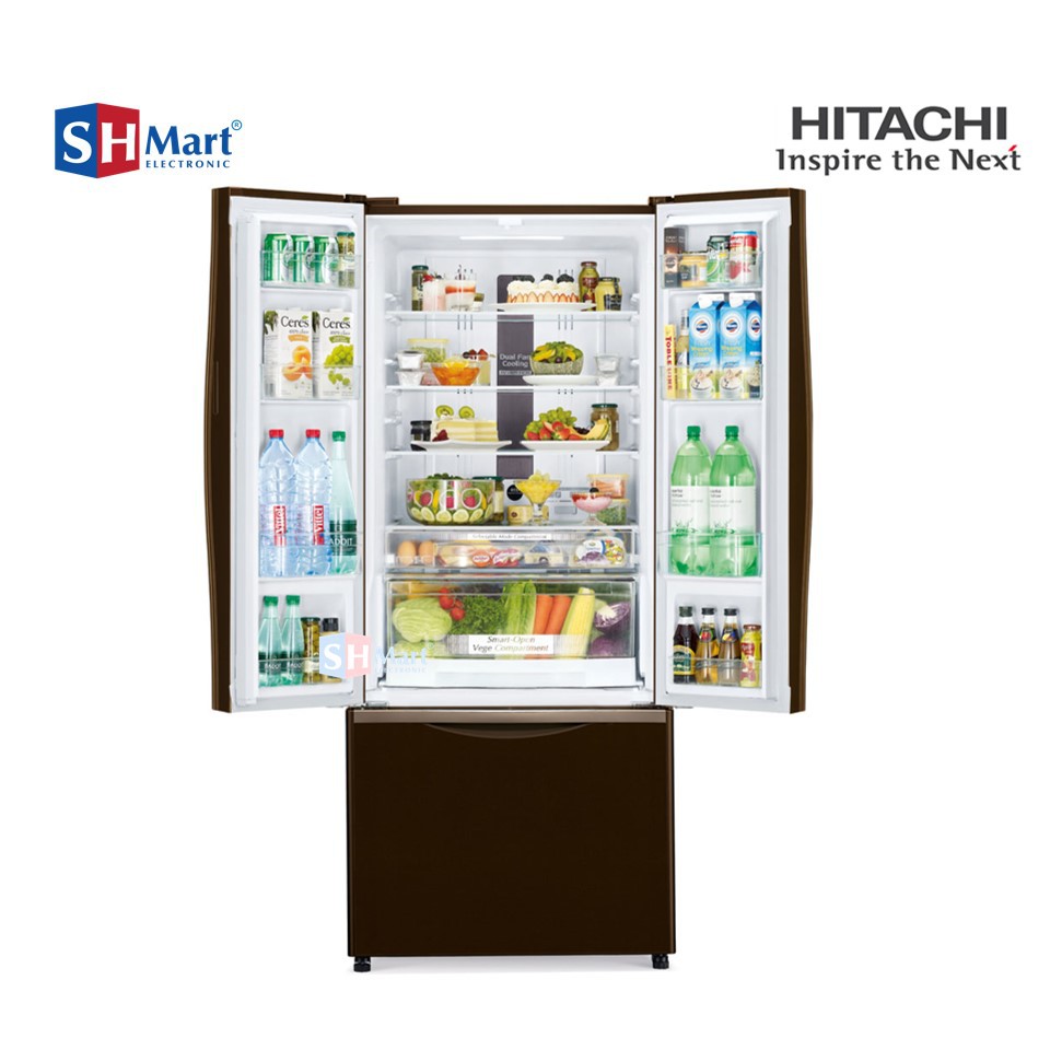 KULKAS HITACHI BOTTOM FREEZER KAPASITAS 455 LITER R-WB56PGD9 / RWB56PGD9 MEDAN