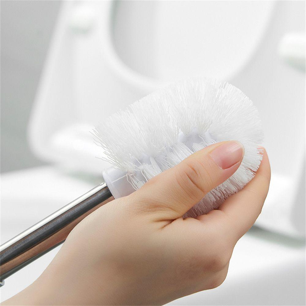 Sikat Toilet Nanas Air Anti Bocor Pembersih Mandi Stainless Steel Bergagang Panjang Toilet Brush Holder Set