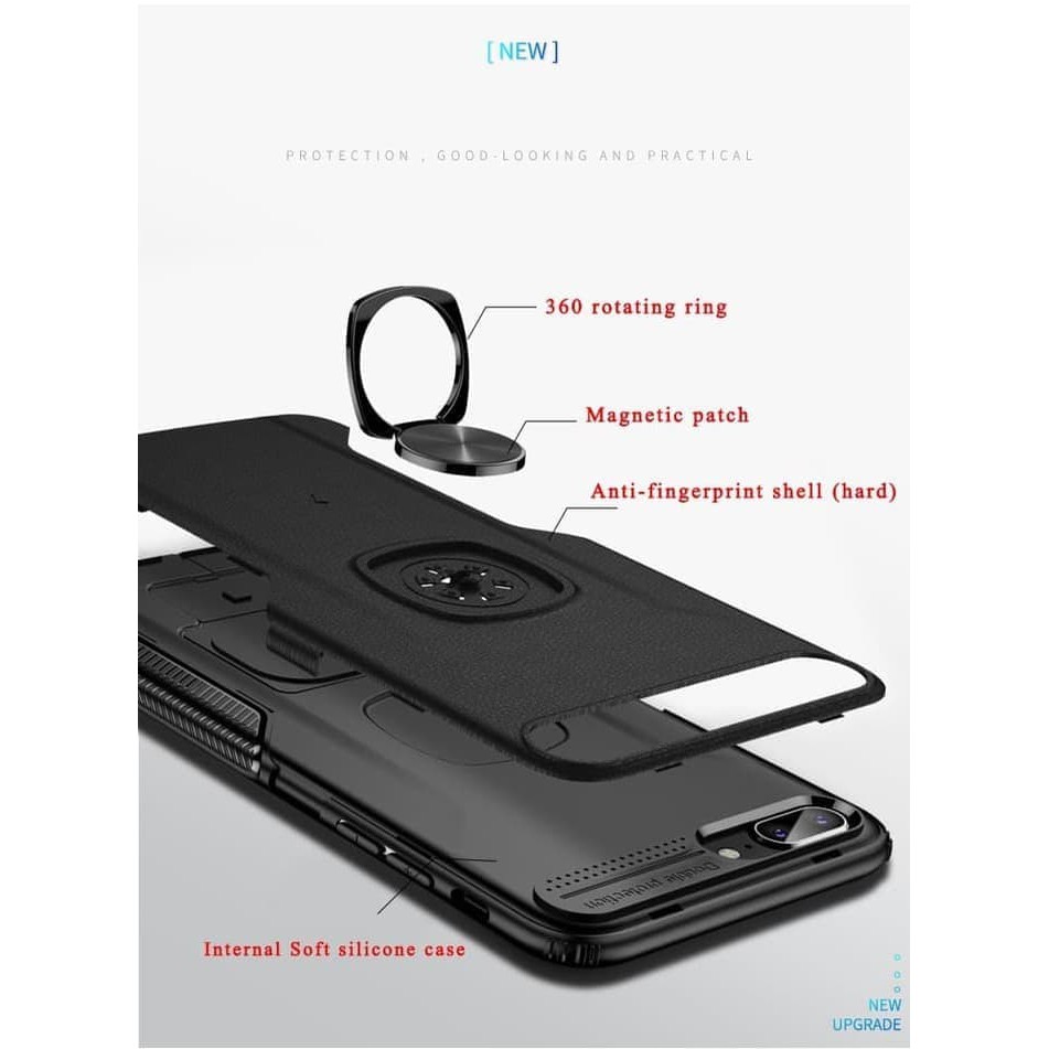 Xiaomi Redmi 7 Hybrid Case Ring Stand