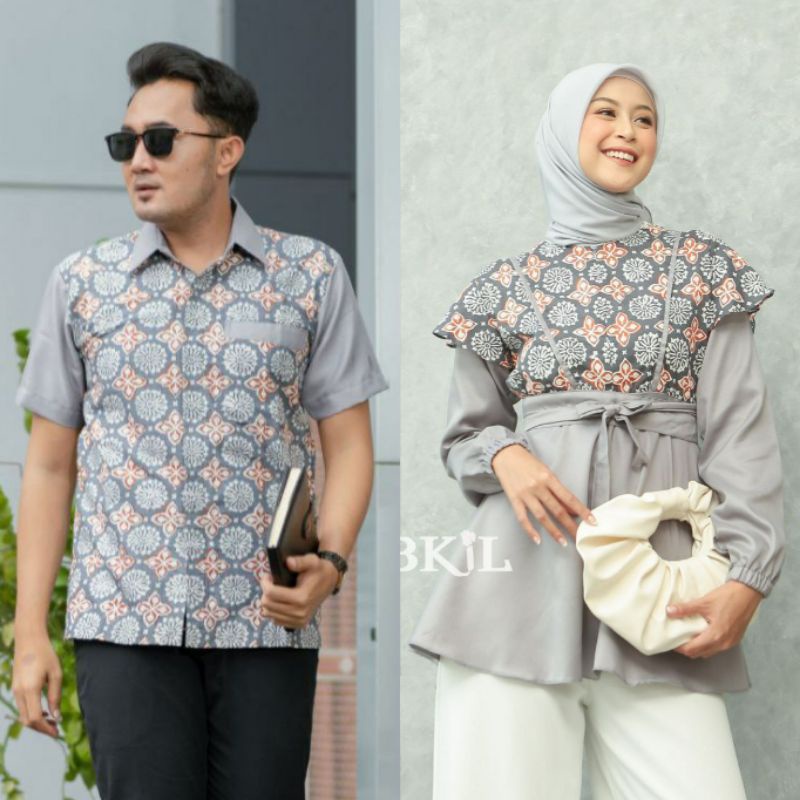 Batik Couple Modern Baju Batik Wanita Modern Atasan Batik Kerja Wanita Blouse Batik Kantor M L XL XXL Seragam Batik Kantor Batik Alina