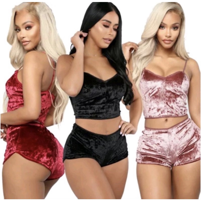 Lingerie crop top / sexy sleep wear / baju tidur sexy