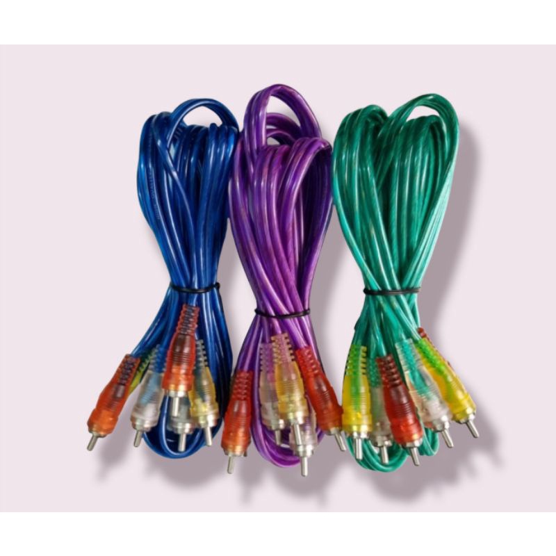 Kabel DVD ke TV/kabel rca 3-3 audio video transparan