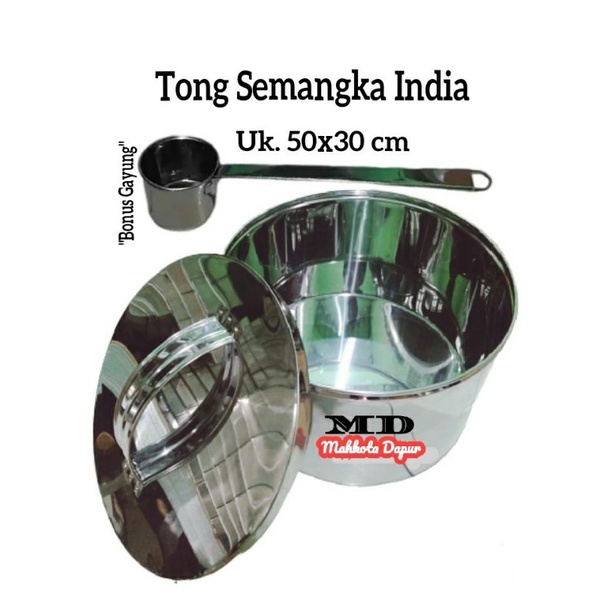 Tong Es Semangka India Dia. 50 cm/Panci Es Semangka/Dandang Es Semangka