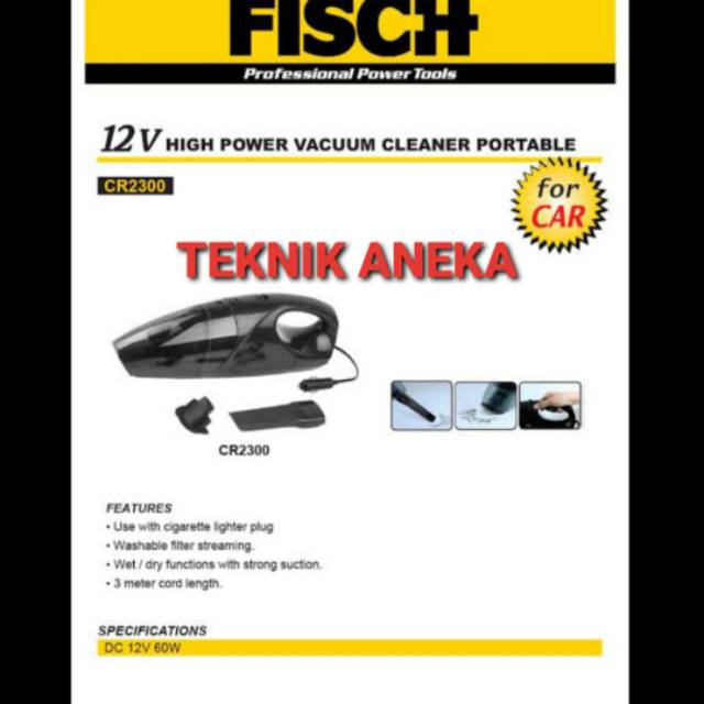 VACUUM CLEANER FISCH DC 12V PORTABLE
