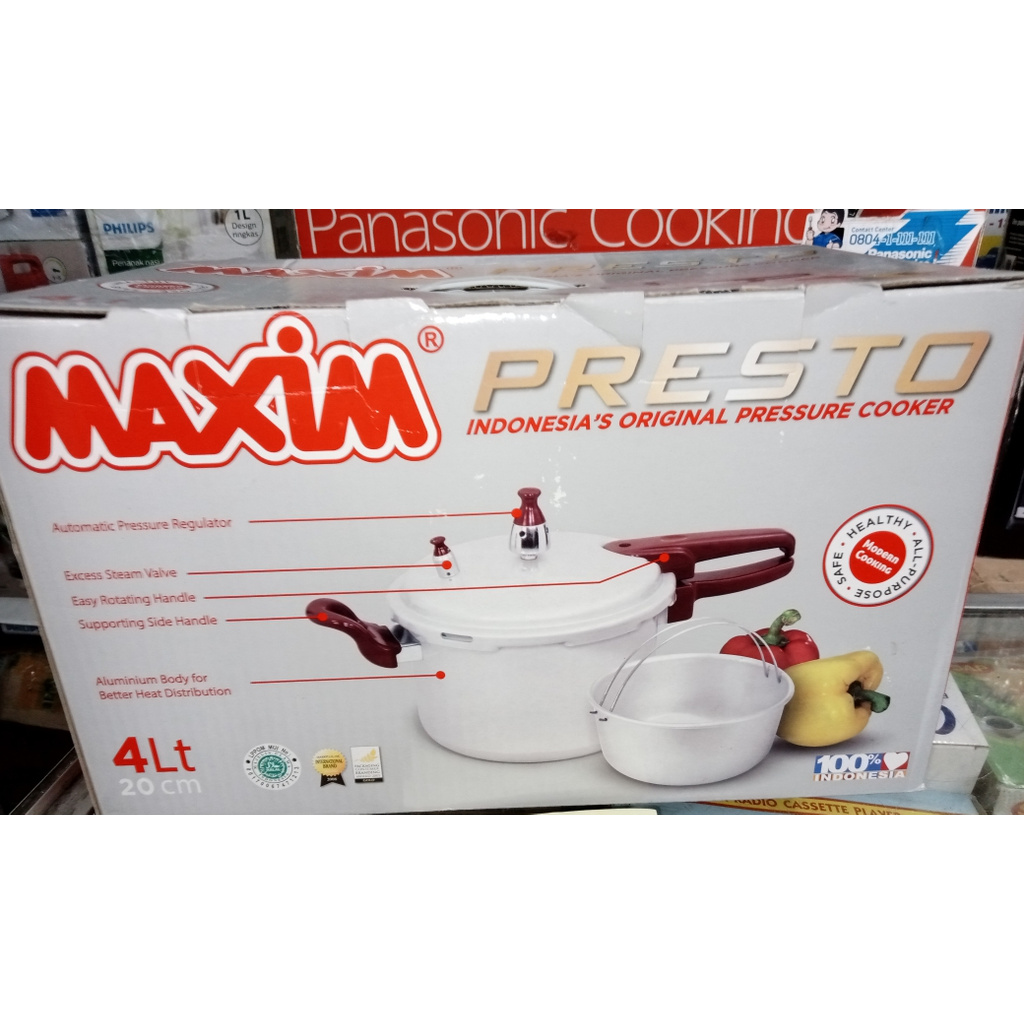 Maxim Panci Presto Pressure Cooker 4 Liter Original Baru