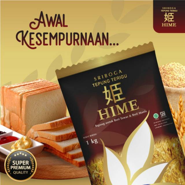 

Tepung Terigu Super Premium Sriboga Hime 1kg
