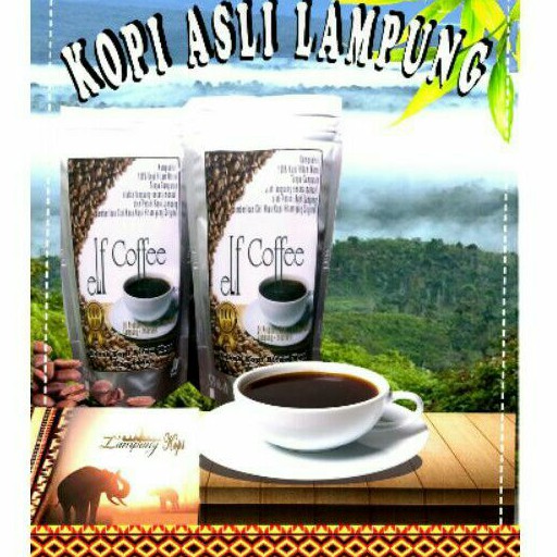 

eLF Cofee , Bubuk Kopi Hitam Murni dan Pilihan 100gram