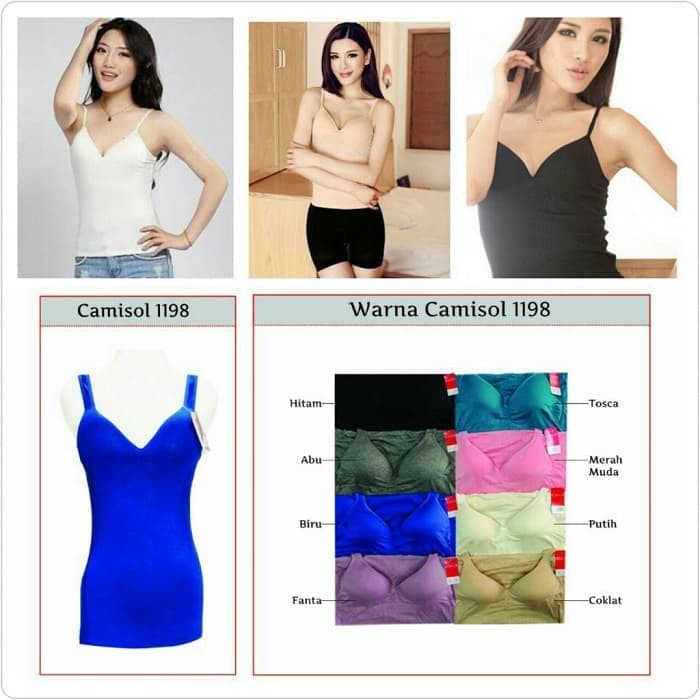 Tanktop Strecth dengan Cup Bra Sorex 1198/Denla 3550