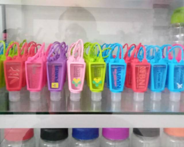 Hand Sanitizer Custom Company Logo Hand Sanitizer Holder custom merek souvenir promosi perusahaan