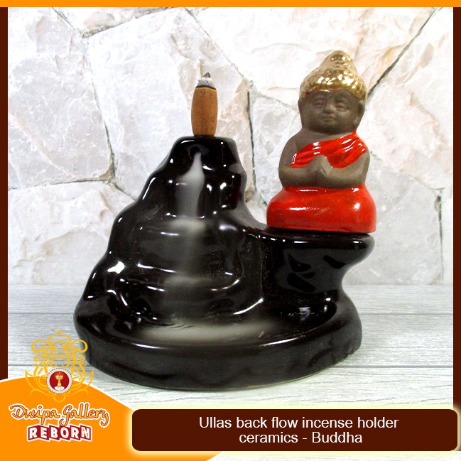 Tempat Bakar Dupa Asap Turun Mengalir/Flow Incense Holder Buddha