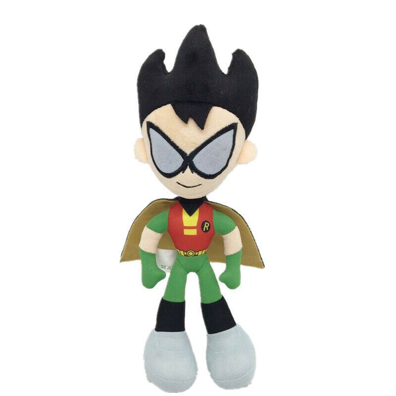 【Ready Stock】25cm Teen Titans Go Robin Cartoon Robin Cyborg Beast Boy Raven Starfire Plush Toy Kids Gifts