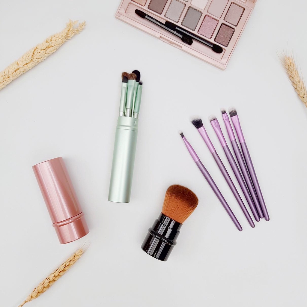 Brush Portable Brus Tarik Beauty Tools Eye Brush Blush On dan Foundation Untuk Travel