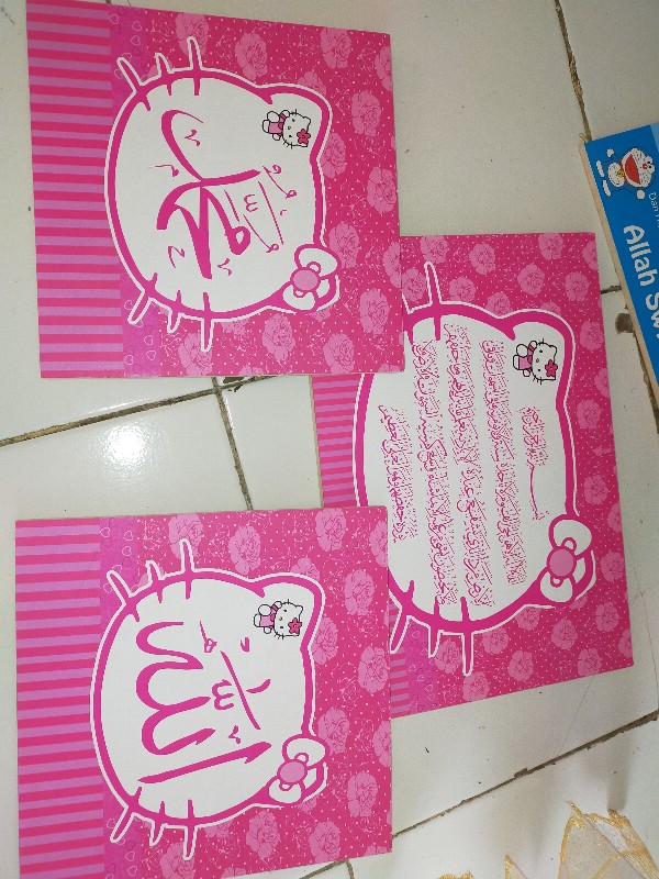 Kaligrafi Mdf Hello Kitty