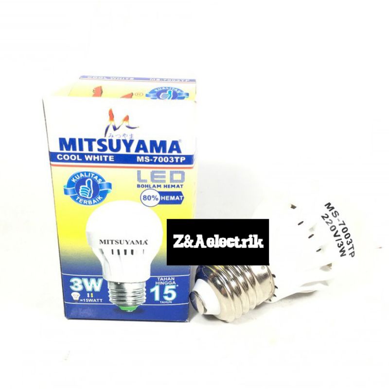 Bohlam putih Hemat LED 3 Watt MISUYAMA MS-7003TP