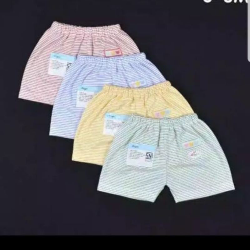 4Pcs Celana pendek ukuran 0-3 bulan miyo polkadot atau garis