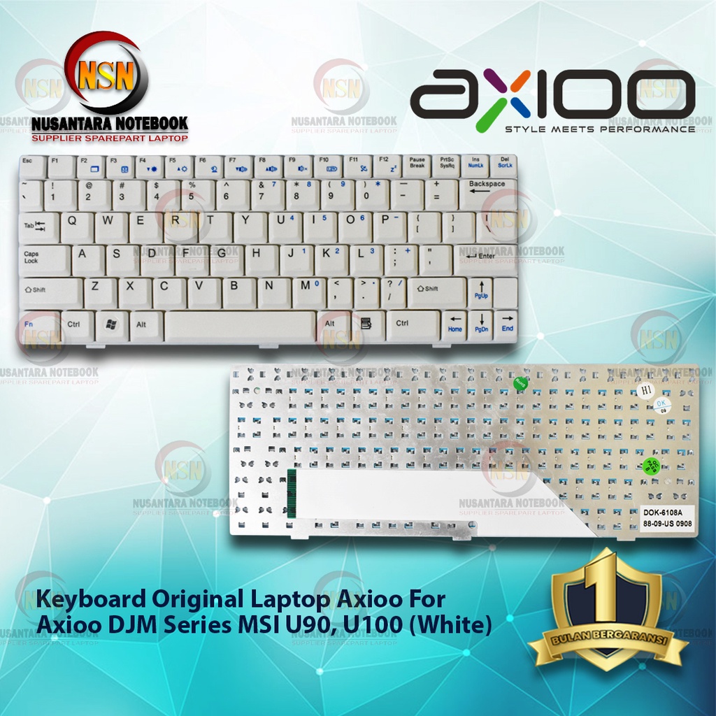 Keyboard Original Laptop Axioo Pico DJM White Series