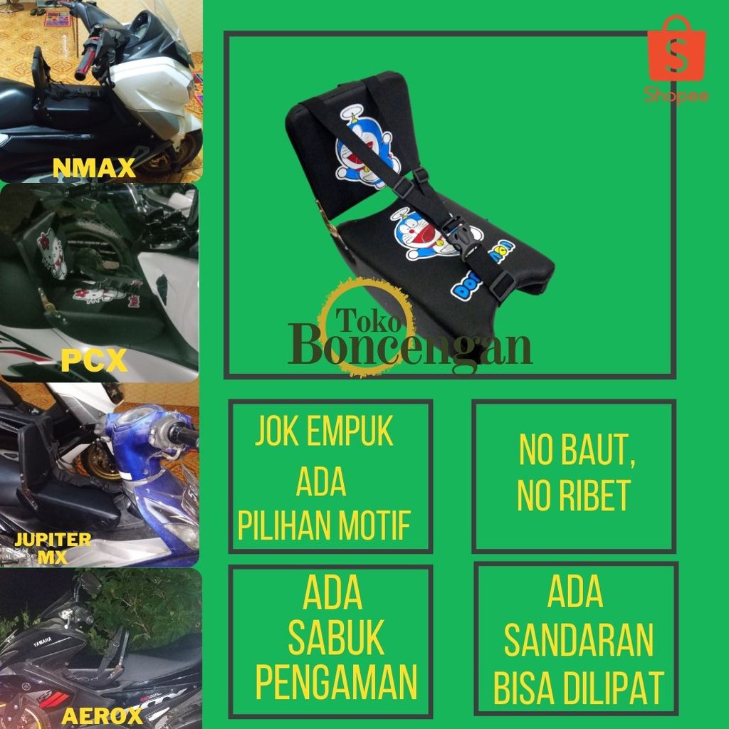 Kursi Jok Boncengan Anak Tempat Duduk Anak Di Motor NMAX PCX AEROX Jupiter MX