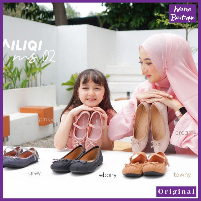 Miliqi Ms-02 Sepatu Cantik Wanita Dewasa Rajut Flat Shoes Casual By Hody Original