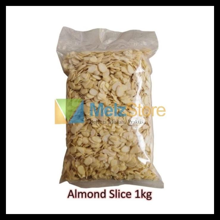 

DISKON TERBATAS !!! KACANG ALMOND MENTAH SLICE/POTONG TIPIS,IMPORT "BLUE DIAMOND" 1KG TERLARIS