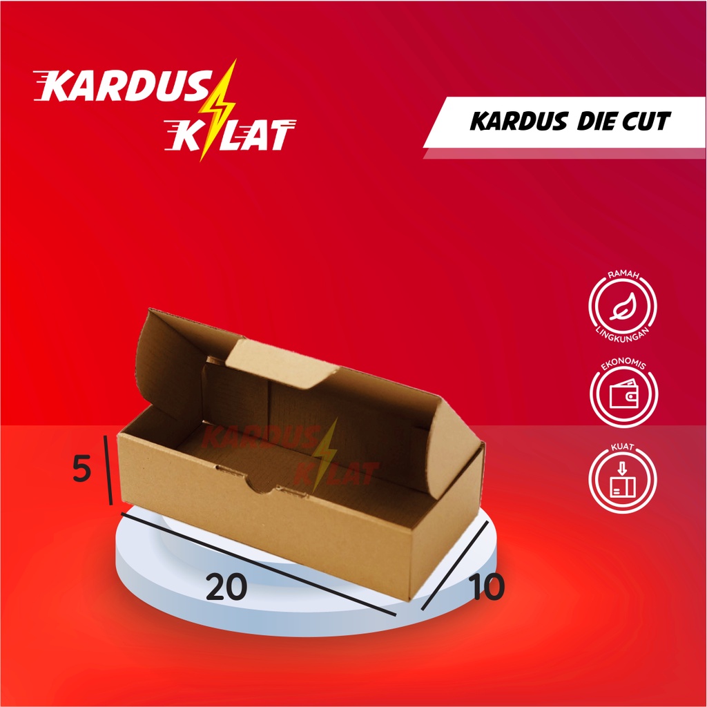 

Kardus Die Cut 20x10x5 - Karton Box Dus Packaging Hampers Pizza Kue Roti Donat Brownies Polos Murah