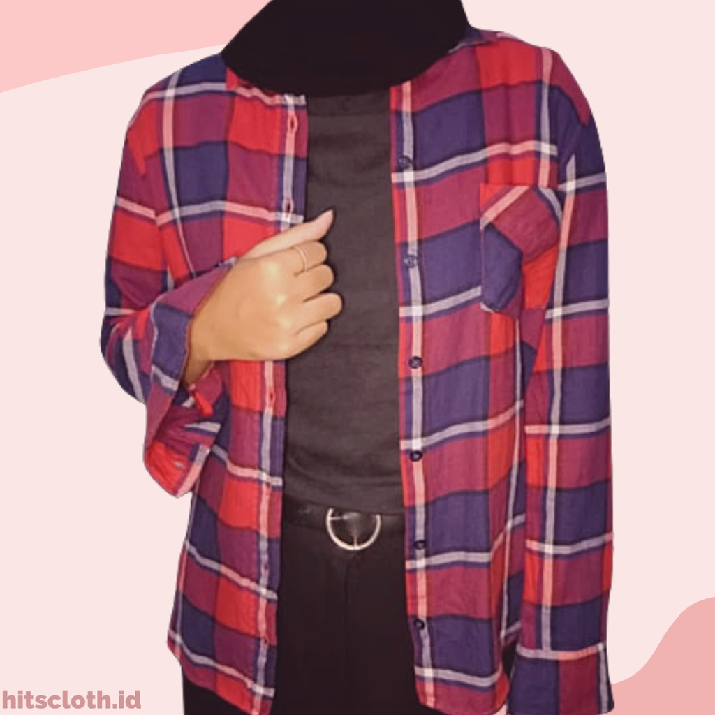 THRIFT UNIQLO WOMEN FLANNEL SHIRT