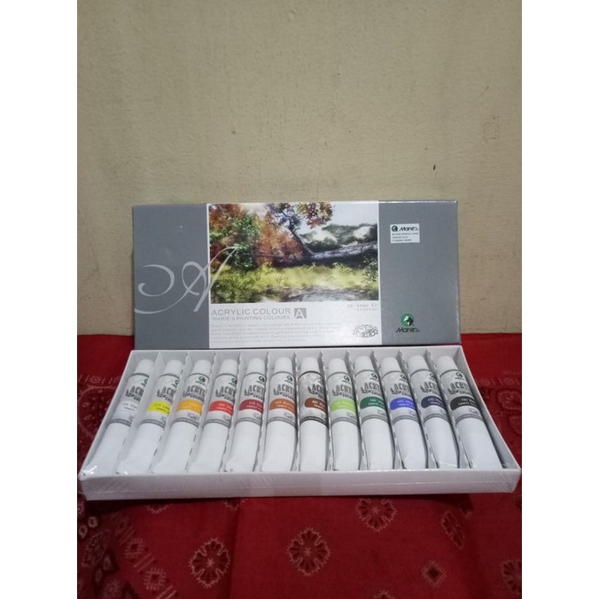 

Cat Minyak / Acrylic Maries 12 Warna