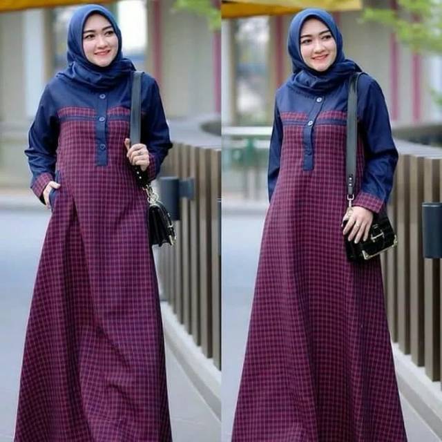 Fashion muslim baju gamis wanita terbaru sabrina dress termurah.