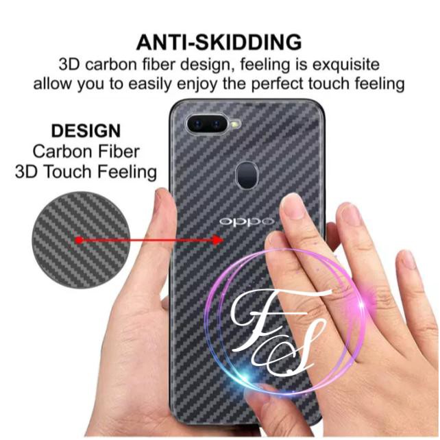 Skin Carbon Transparan Oppo A7 / A5s Anti Gores Belakang HP Stiker Anti Jamur Skin Back 3D Film