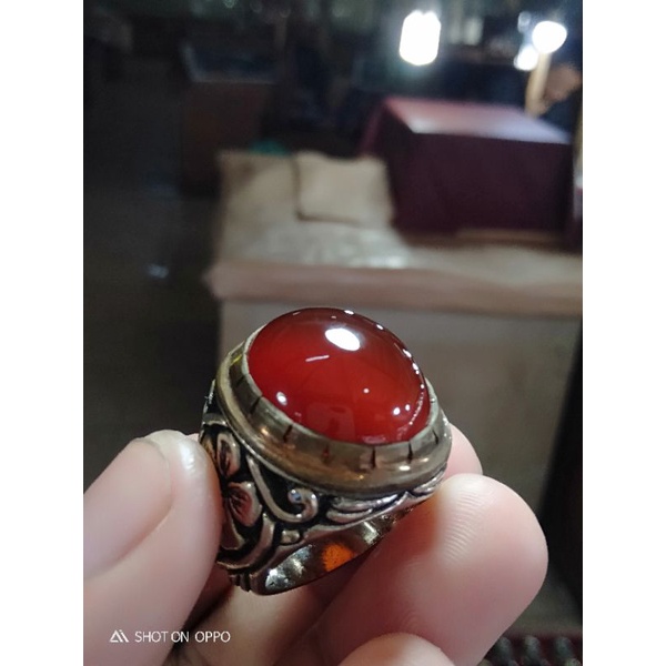 batu cincin akik Raflesia merah