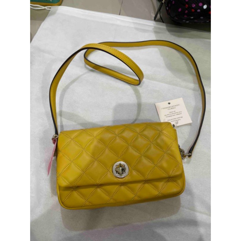 TAS KATE SPADE NATALIA SMALL YELLOW