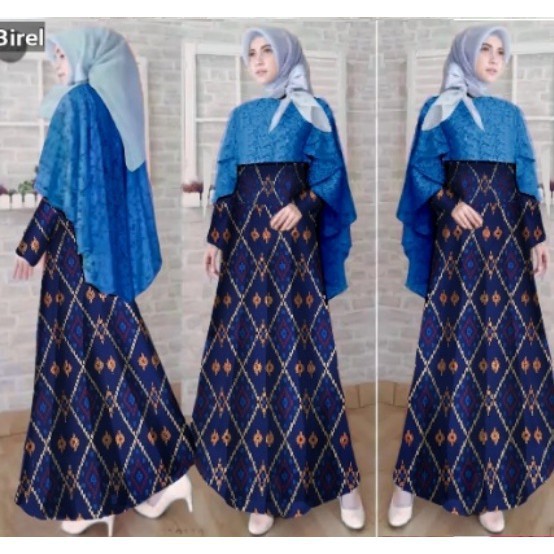 Maxi batik cape brokat