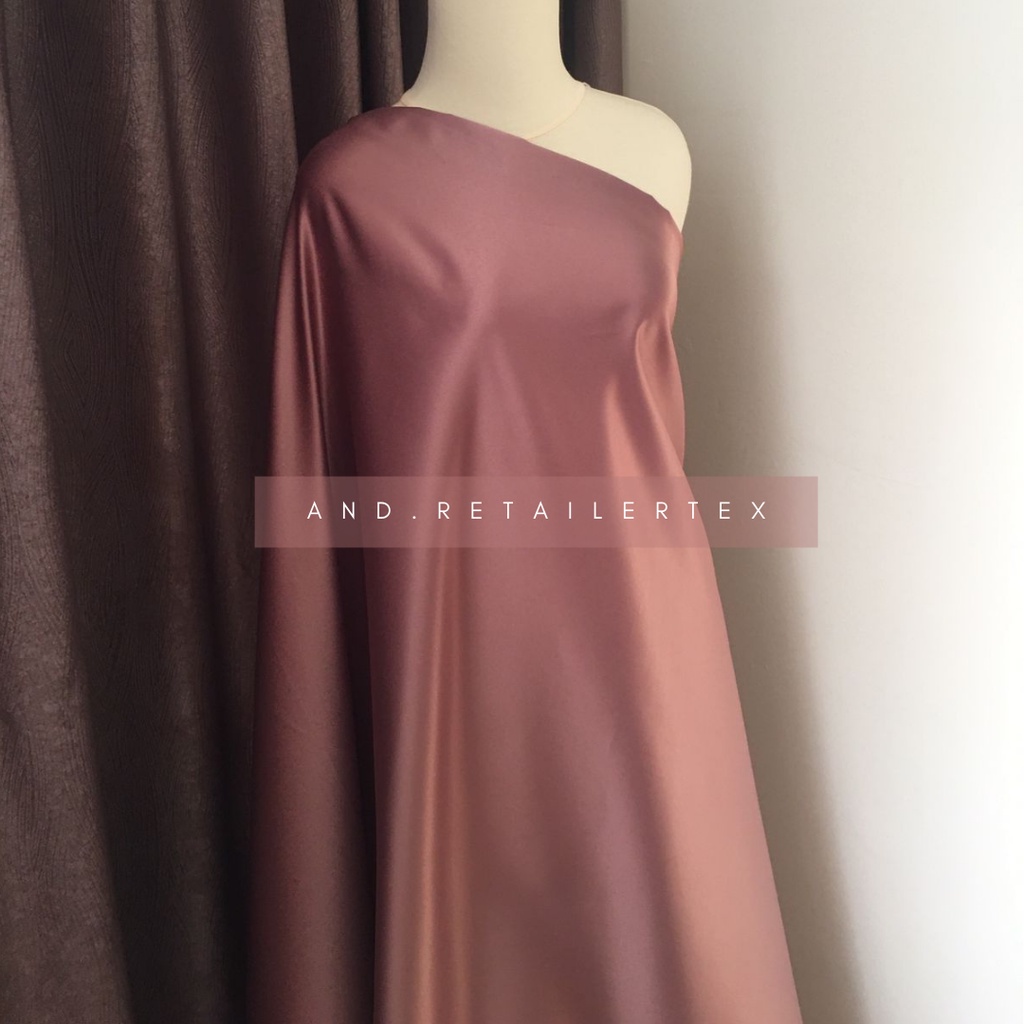 Kain Satin Velvet Premium Warna Rose Bronze Bahan Seragaman Bahan Furing Bisa untuk Background Backdrop Foto Produk