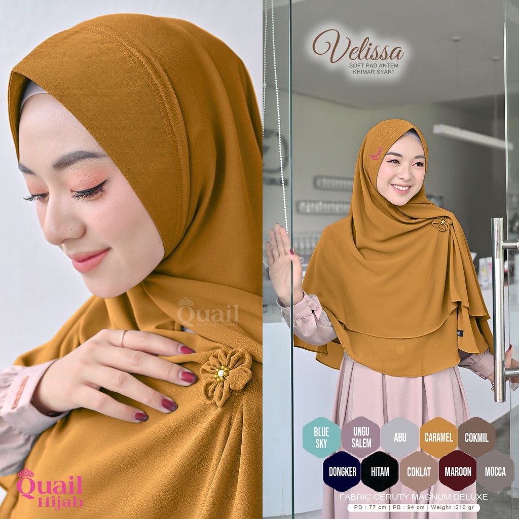 KHIMAR SOFTPED ANTEM CERUTY QUAIL HIJAB VELISSA