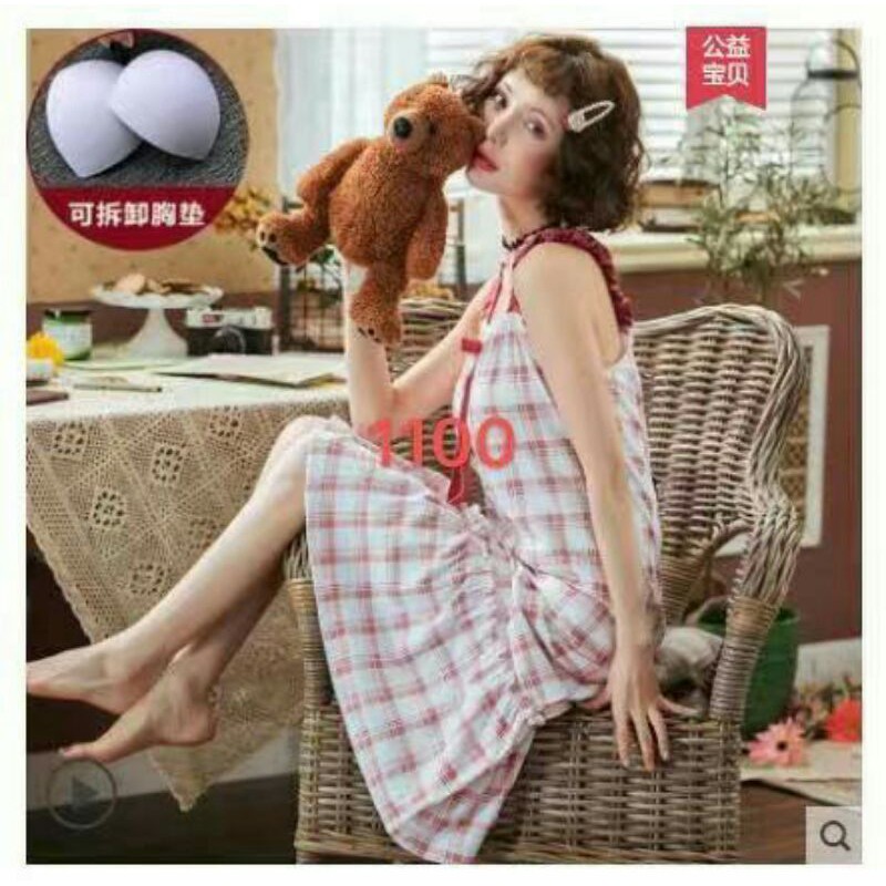 Daster tali Lengan Buntung Import / Daster wanita terbaru / Daster Korean