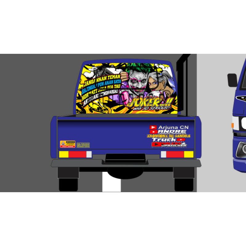 sticker print cabin belakang l300