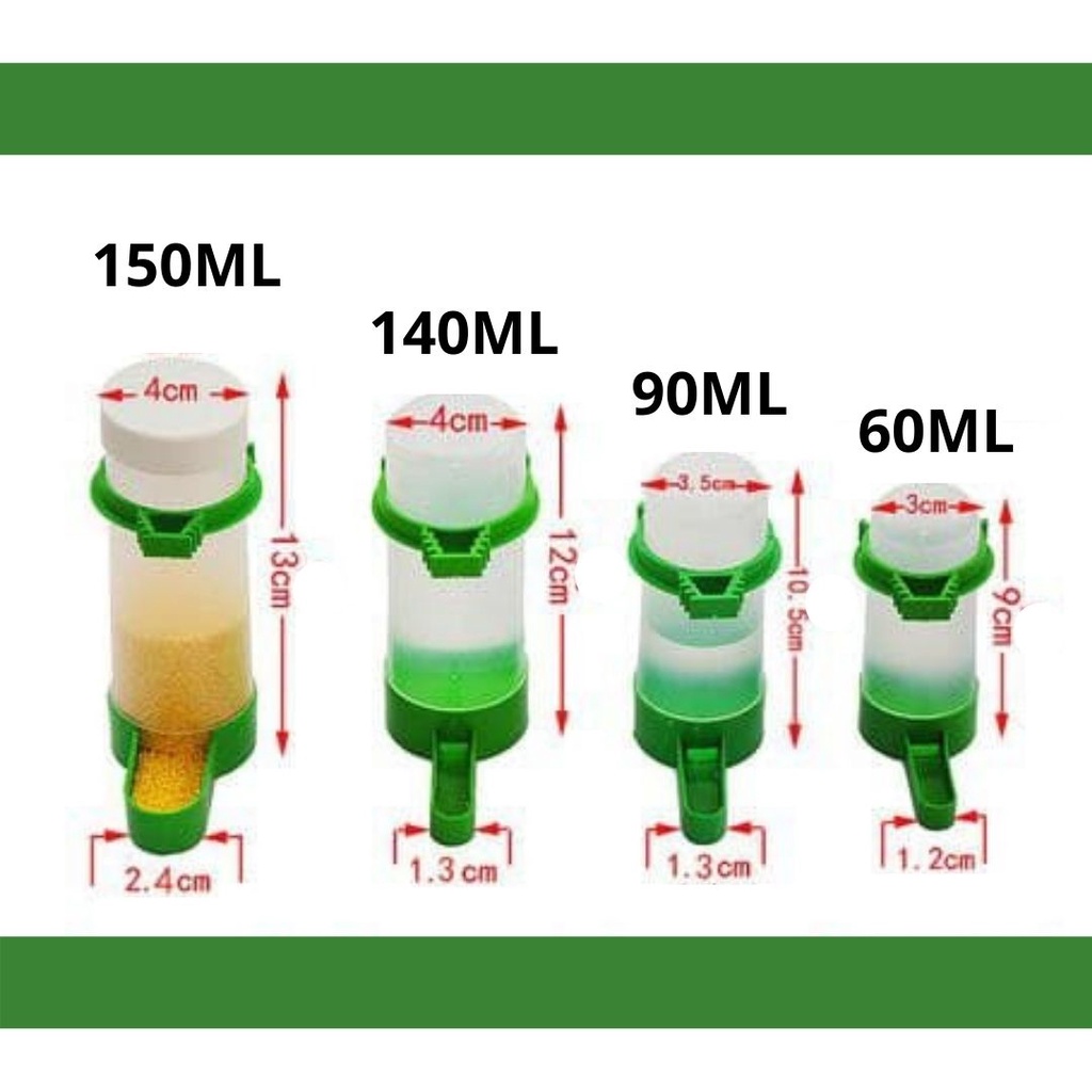 Tempat Makan Minum Otomatis Burung Hamster Glider Landak Mini  Air Mancur Minum Otomatis Cangkir Pemberi Makan Burung Anti Percikan FEFARM