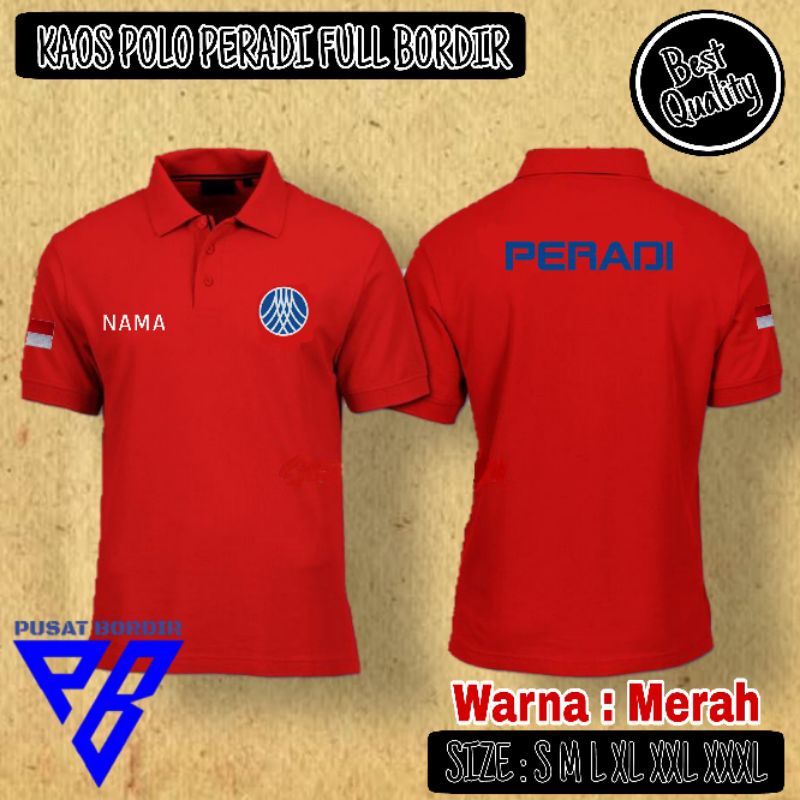polo shirt PERADI full bordir kaos polo bordir PERADI tshirt polo PERADI custome bordir