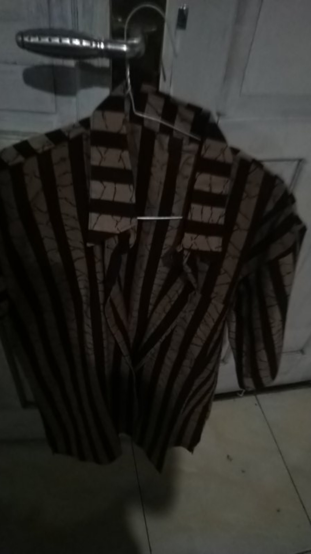 Batik Pria Motif Hem Lawasan Coklat M L Xl (original) Katun Tidak Cod Murah Solo Ori,
